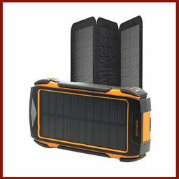 Соларна удароустойчива външна батерия 20 000mAh с безжично зареждане